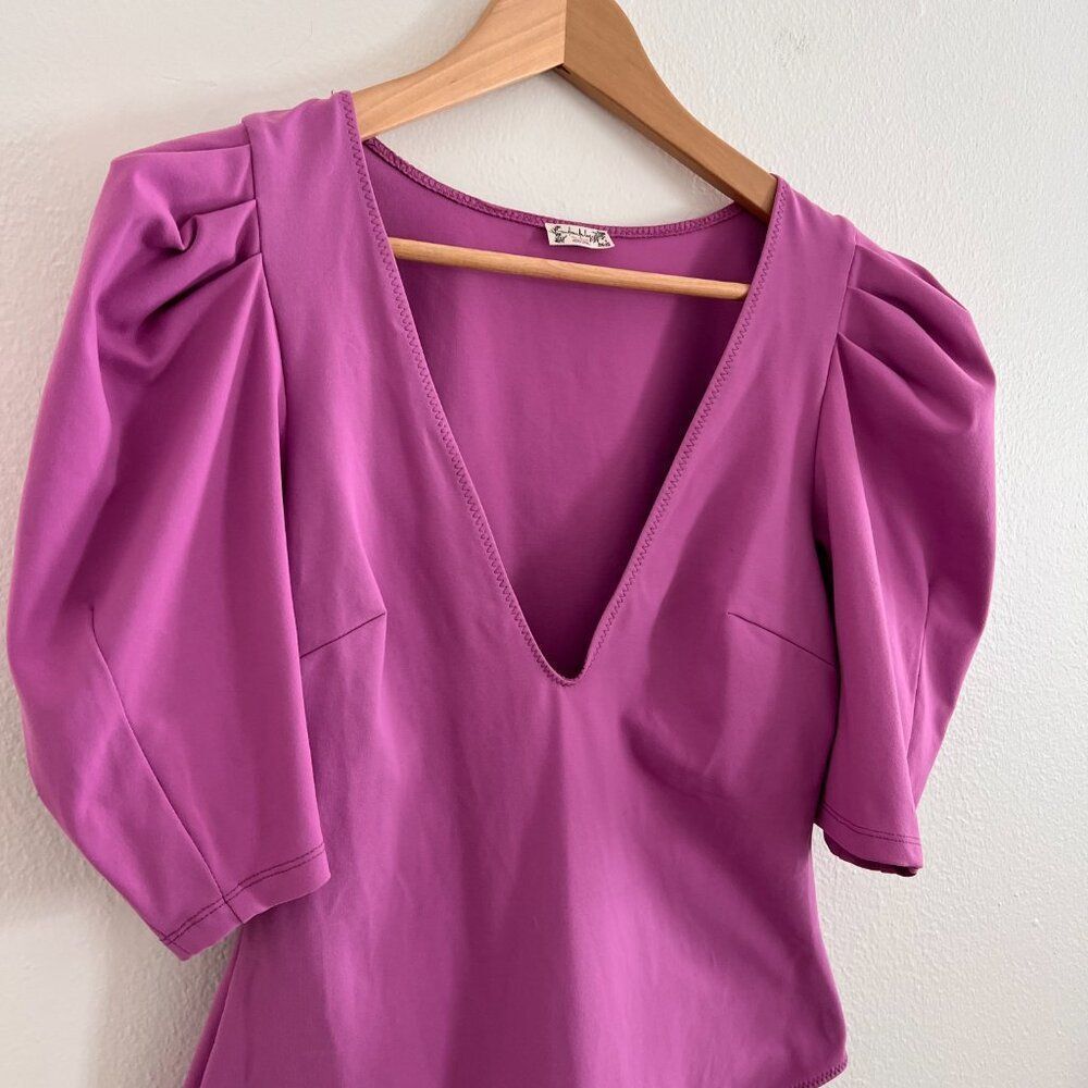 Intimately Free People Va Va Voop Bodysuit - Wildberry - Picture 3 of 6